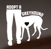 Adopt a Greyhound illustration logo